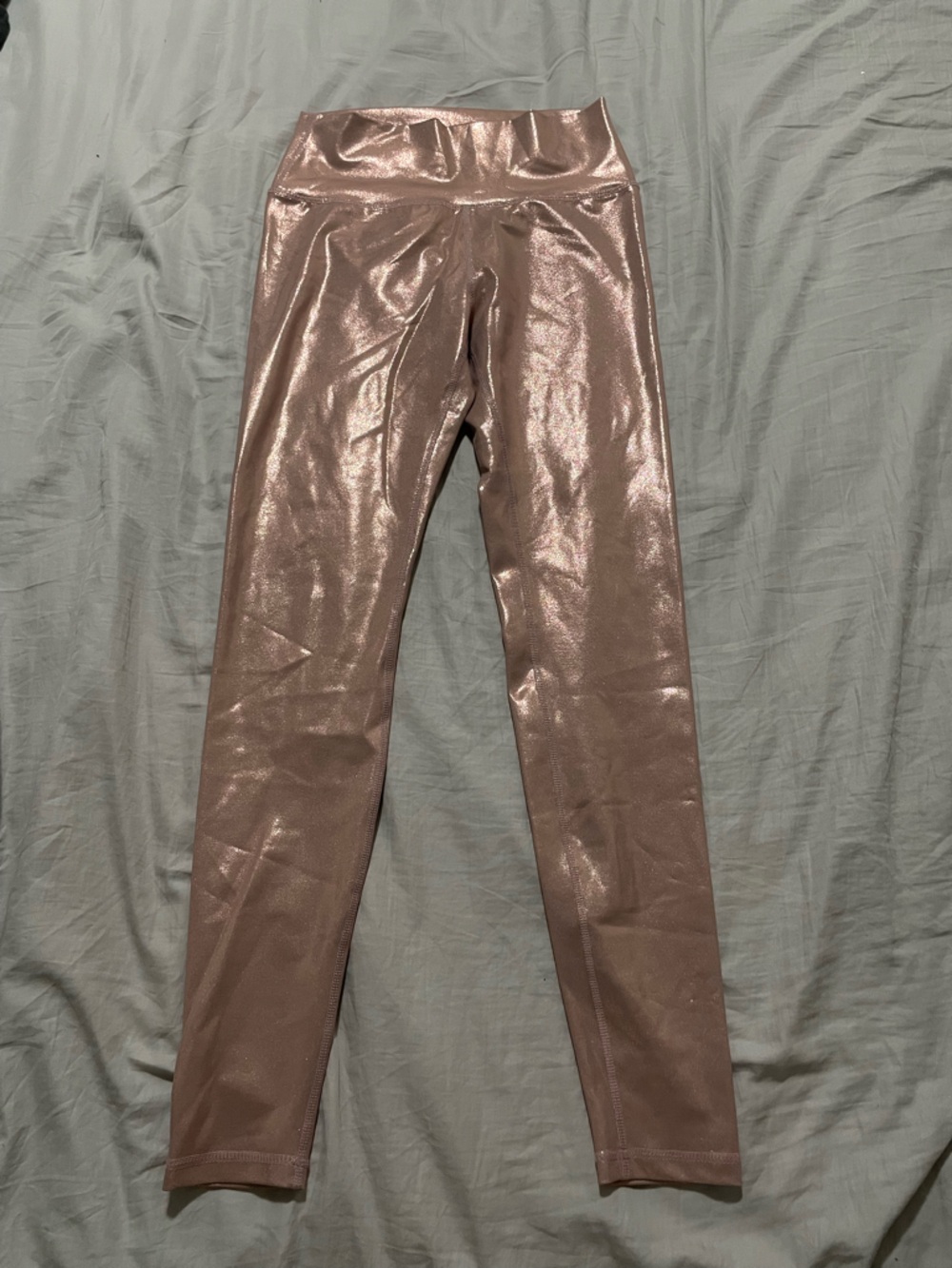 Jed North Metallic Rose Gold High-Waist Jeggings